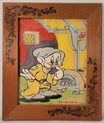 Impresión Dopey Blancanieves y los siete enanitos enmarcada de colección, 8"x10" Foto 1 de 3