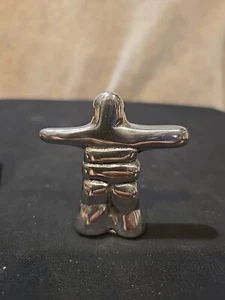 HOSELTON ALUMINUM INUKSHUK SCULPTURE FIGURINE #2504  CANADA  - Picture 1 of 9