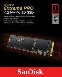 SanDisk - Extreme PRO 1 TB M.2 PCI Express 3.0 x4 (NVMe) 3D SSD - Neue Einzelhandelsbox! - Bild 1 von 1