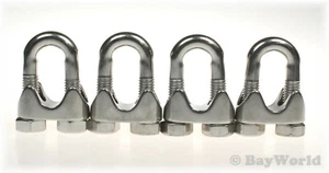 4 St. V4A Edelstahl Drahtseilklemmen 13 mm Bügelschelle Maritim Inoxmare 824813 - Picture 1 of 4