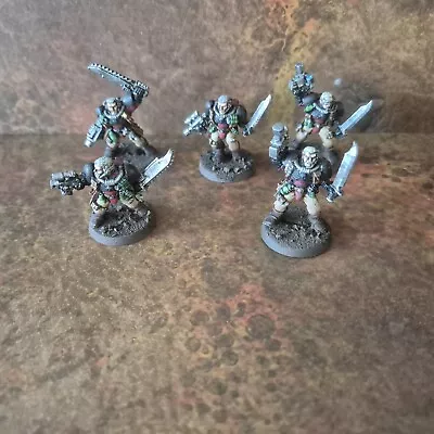 5x Blood Angels Scout Squad wh40k fuzileiros espaciais OOP metal - Imagem 1 de 4