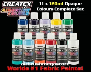 Createx Airbrush Colors 120ml Opaque 11 Colour Set + Free Insured Post - Picture 1 of 9