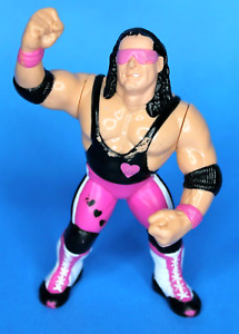 Hasbro WWF Bret "The Hitman Hart" Wrestling Figure (Black Shirt) Series 4 -1992