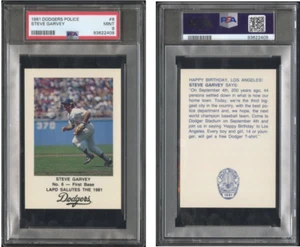 1981 DODGERS POLICE #6 - STEVE GARVEY - PSA 9 Mint - Los Angeles POP 9 93622409 - Picture 1 of 1