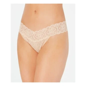 Jenni Intimates Women's Beige Lace Thong Underwear One Size Fits S-XXL - Picture 1 of 1