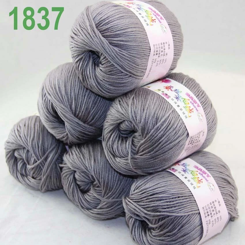 Sale 6 Balls x 50g DK Baby Soft Cashmere Silk Wool Hand Knitting Crochet Yarn 37 - Image 1 of 4