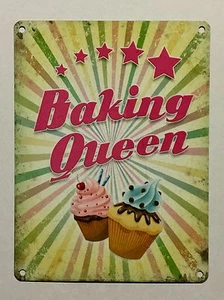Letrero de pared Baking Queen SML - metal estañado - Imagen 1 de 1
