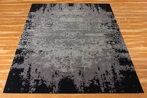 Modern Grau Wohnzimmer Schlafzimmer Teppich Handgetuftet 100% Woll Landhaus Area - Bild 1 von 5