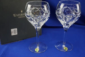 Waterford Clannad Ireland (2) Red Wine Glasses, 8" NIB Claret Wine (S33) - Picture 1 of 15