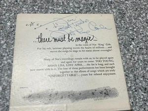 Album NAT KING COLE firmato INDIMENTICABILE 45 GIRI "Monna Lisa" - Foto 1 di 3