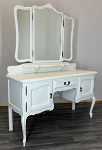Amazing Shabby chic French Carved Dressing Table Louis XVI (LOT 2987) - Picture 1 of 18
