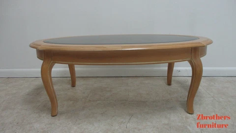 Ethan Allen Country French Oval Bisque Coffee Table Cover