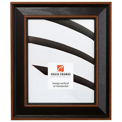 Craig Frames 2" Wide Farmhouse Black w/ Brown Wood Wall D�cor Picture Frames - Image 1 of 4