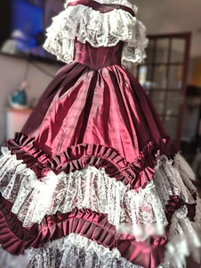 Victorian Day Dress Civil War Period Costume southern belle Gone with the wind - Picture 1 of 9