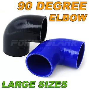 Silicone 90 Degree Elbow Bend - Air/Water/Turbo/Piping/Intake - Large Sizes - Picture 1 of 6