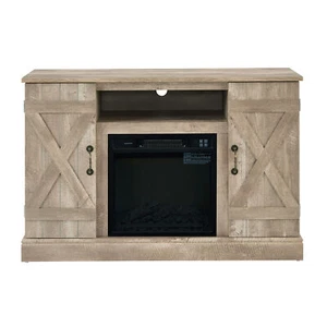TV Stand for TVs Up to 50" Farmhouse Classic Media Console with 18" Fireplace - Picture 1 of 16