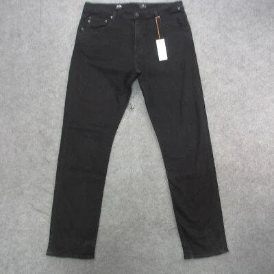 AG Adriano Goldschmied Jeans Men's 36x34 Black Dark Wash Straight Leg Jeans New - Image 1 of 4