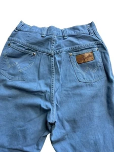 Vtg 50s 60s Blue Bell Mfg Denim Wrangler Pants Women’s Light Blue Denim 24X27 - Picture 1 of 10
