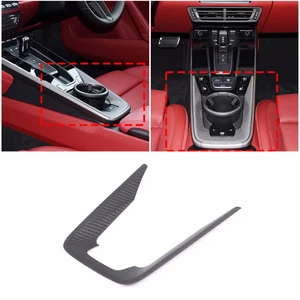 Caja de almacenamiento de carbono real 1 pieza cubierta portavasos de agua para Porsche 911 992 2020-2024 - Imagen 1 de 6