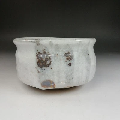 Shino Tea Bowl Sho Kato Matcha bowl tea utensils with Original Box - Image 1 of 4