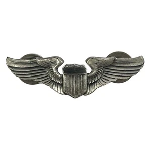 "Pin insignia alas de piloto del ejército de Estados Unidos de plata esterlina vintage de la Segunda Guerra Mundial 2""" - Imagen 1 de 6