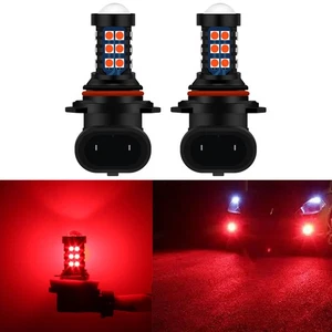 2x 9006 HB4 LED Front Fog Light Bulb Lamp Red For VW Golf MK5 MK6 Plug and Play - Picture 1 of 7