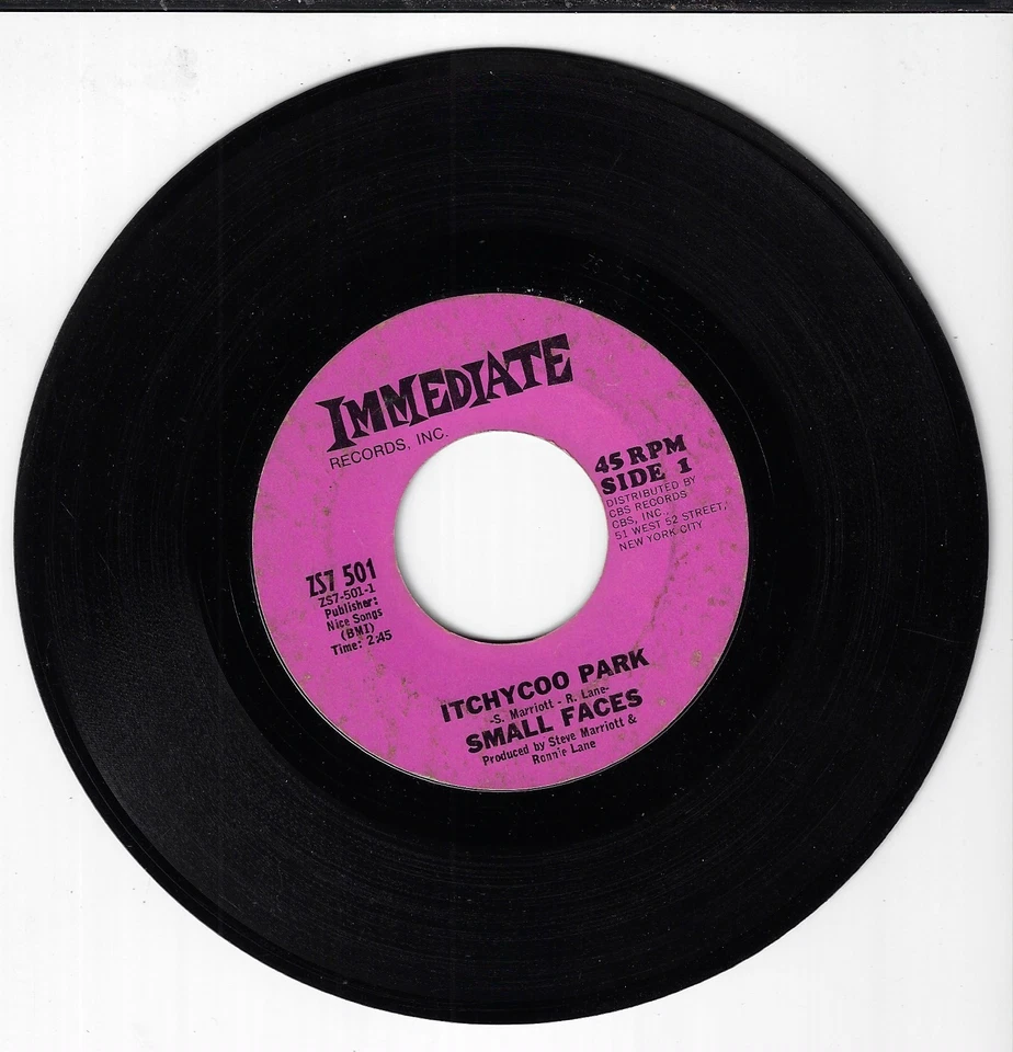SMALL FACES ITCHYCOO PARK/I'M ONLY DREAMING USED 45 RPM Vinyl Record - Image 1 of 1