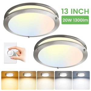 2-PACK LED Flush Mount Dimmable Ceiling Light 5CCT Adjusted Kitchen Modern Light - Picture 1 of 11