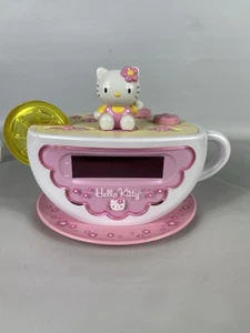 Hello Kitty Tea Cup Alarm Clock Radio AM/FM With Night Light KT2055 Sanrio 2003 - Picture 1 of 12