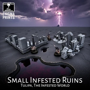 Small Infested Ruins - 28mm 3d Printed Xenos Hive Gothic Terrain | Tulipa - Picture 1 of 8