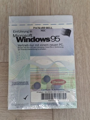 Microsoft Windows 95 Packard Bell NEC Deutsch / German - License, CD (Unused!) - Bild 1 von 2