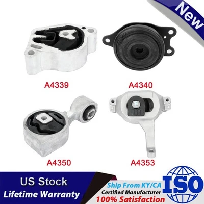 4pcs Engine Motor Transmission Mount Set .Fits 2007-2016 Nissan Altima 2.5L CVT Foto 1 de 4