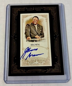 2012 Topps Allen & Ginter James Brown Mini Framed Auto Pro Football Analyst - Picture 1 of 2