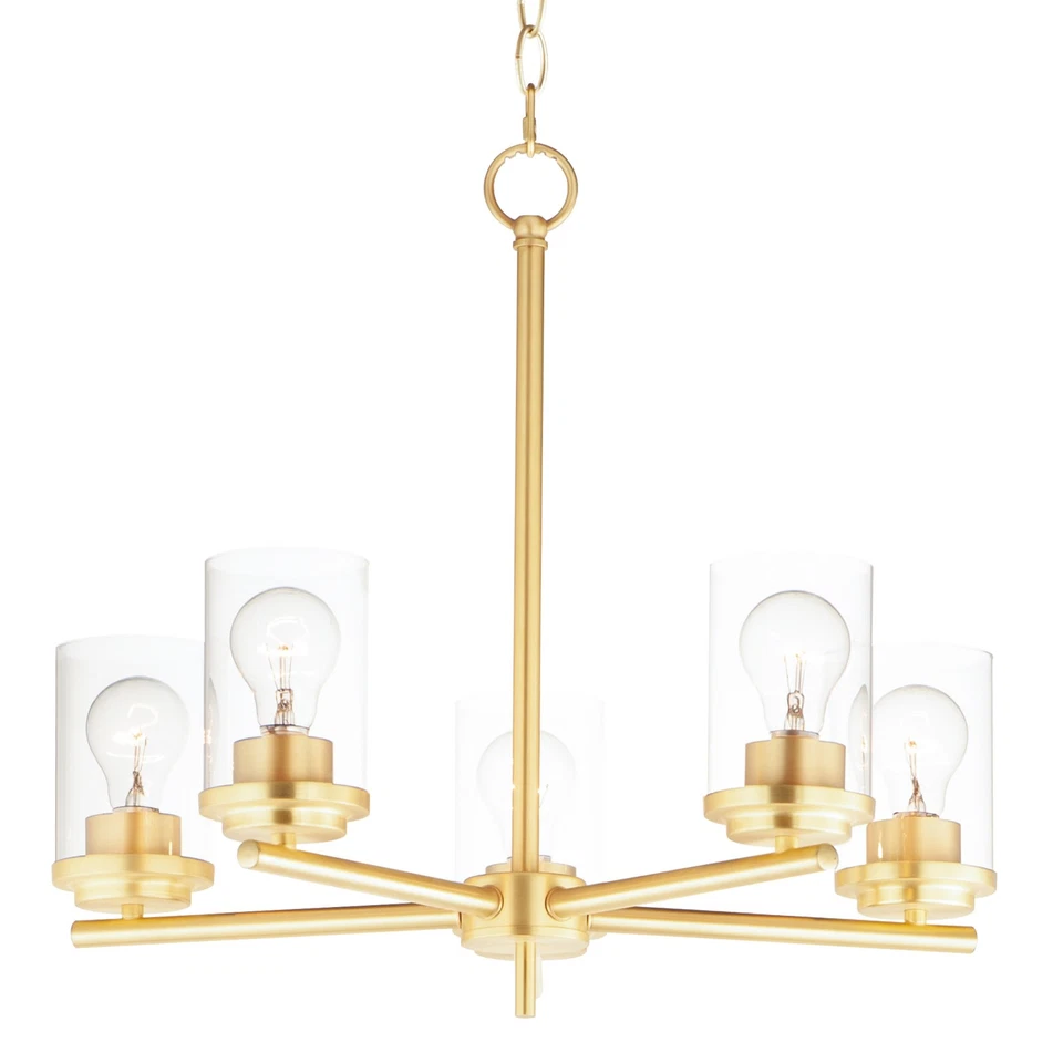 Lámpara de araña Maxim 10205CL Corona 5 luces 22"W - latón Foto 1 de 4