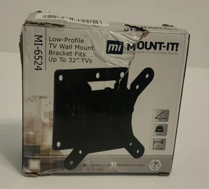 Mount-It MI-6524 Low Profile TV Bracket Fits Up To 32" Moniter Screen Wall Mount - Picture 1 of 11