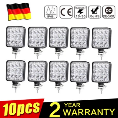 10x 48W phare de travail LED Worklight Rampe Feux Spot Offroad 12V 24V Auto Quad - Bild 1 von 4