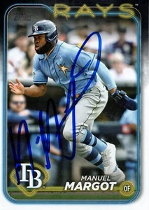 Manuel Margot Tampa Bay Rays 2024 Topps #347 Autographed Signed Card - Picture 1 of 1