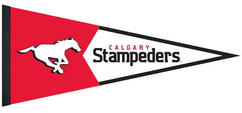 CALGARY STAMPEDERS Official CFL Football Team Premium Felt PENNANT Cover