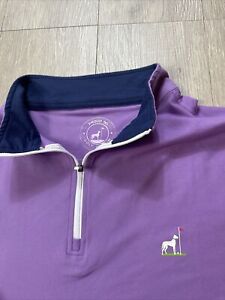 Proud 90 Golf Pullover Men's Size Medium M  Purple 1/4 Zip Performance Stretch
