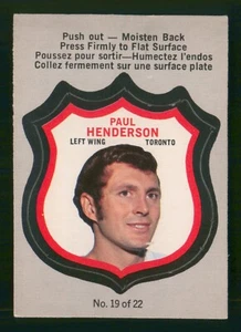 Paul Henderson 1972-73 O-Pee-Chee Player Crests 72-73 #19 Ex/Ex+ 97343 - Imagen 1 de 2