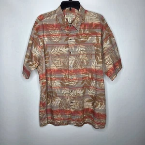 Camisa Para Hombre Tori Richard Hawaiana Manga Corta XL Algodón Césped Salmón Tropical - Imagen 1 de 5