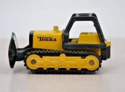 Tonka Mini Bull Dozer Vintage 1994 Yellow Die Cast Collectible Toy Metal Plastic - Image 1 of 4