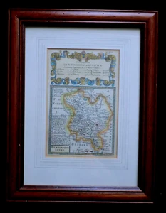 Georgian Huntingdonshire Map by Emanuel Bowen & John Owen (c1720) Hand Coloured - Picture 1 of 3