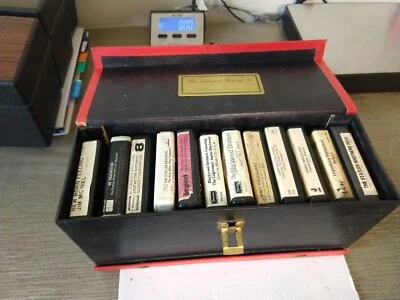 Vintage Lot of 8 Track Tapes 12 ea Christian Music Antique  Nice Red/Black Case - Image 1 of 4