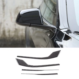 Carbon Rearview Mirror Anti-Scratch Decorative Strips For Tesla Model 3 2023-24 - Picture 1 of 12