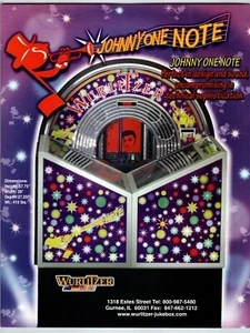 Johnny One Note Jukebox FLYER Original Phonograph Music 8.5" x 11" Two Sided - Picture 1 of 2