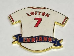 Cleveland Indians Lapel Hat Vest Pin #7 Kenny Lofton Outfield White Home Jersey - Bild 1 von 2