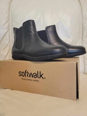 Botas Chelsea SoftWalk Highland negras para mujer - talla 7M - nuevas con etiquetas Foto 1 de 4