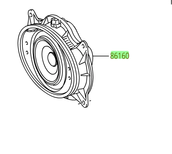 Lexus LS460 LS600HL (2007-2017) (Mark Levinson) OEM FRONT DOOR SPEAKER (x1) - Image 1 of 1