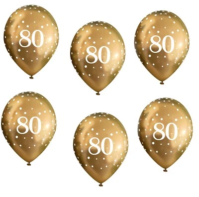Globos de látex para fiesta de cumpleaños 80 años con clase globo de látex dorado Foto 1 de 3